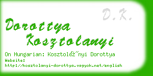 dorottya kosztolanyi business card